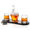 Nuevo diseño de botellas de vidrio de dedo medio para whisky
